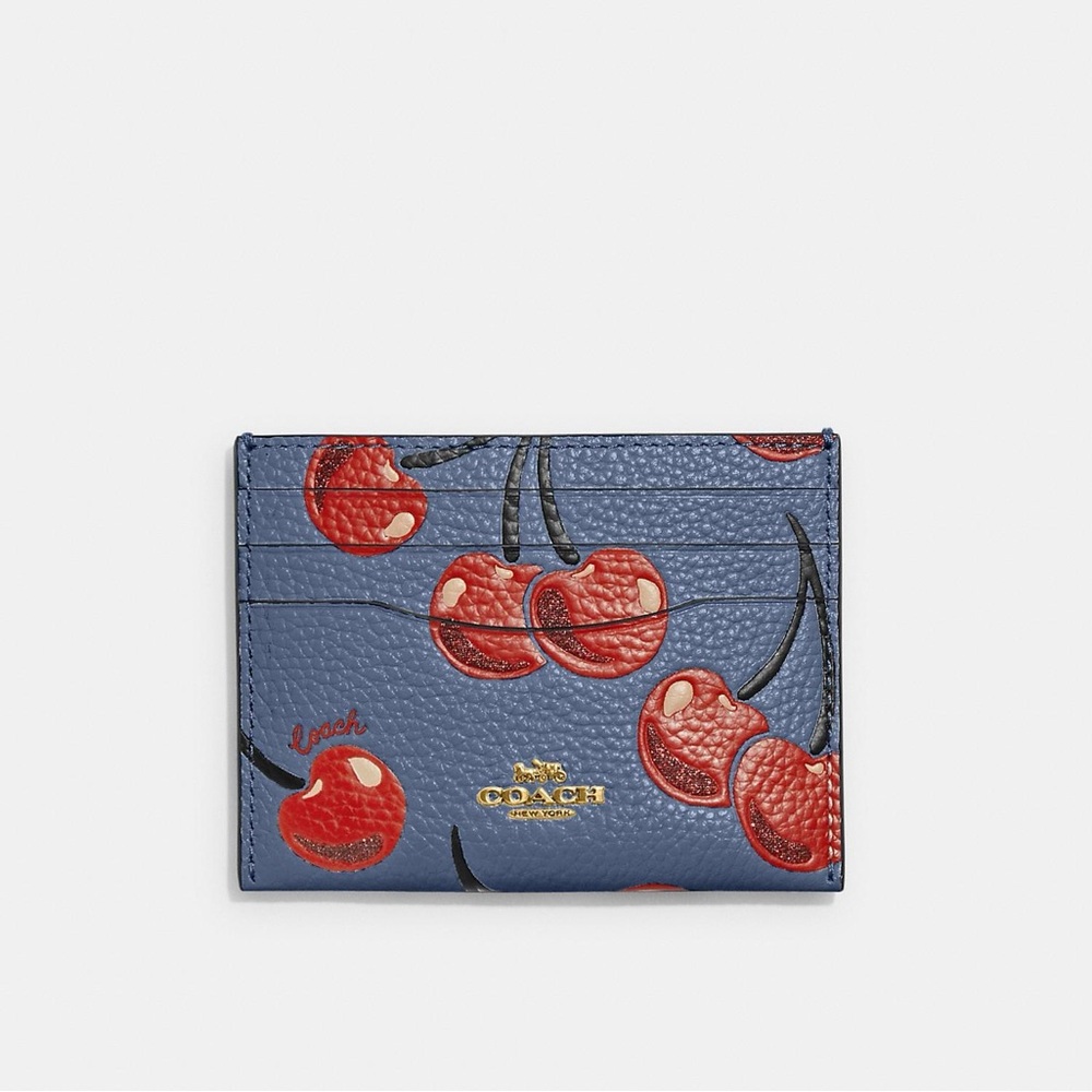 Coach Cherry Card Case Wallet